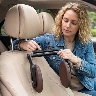 Appui tete pour voiture La largeur du coussin des deux côtés est réglable de 20 à 30 cm