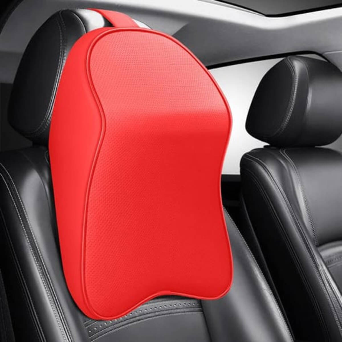 coussin cervical voiture rouge