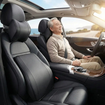 coussin de voiture soutien cervical et lombaire confort assise siège voiture conducteur et passagers adultes 