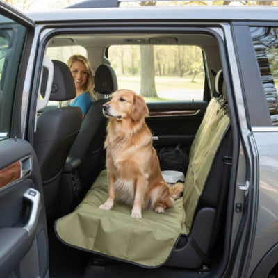 Protection chien voiture Fixation sécurisée Système d'attaches aux appuie-têtes pour maintien stable