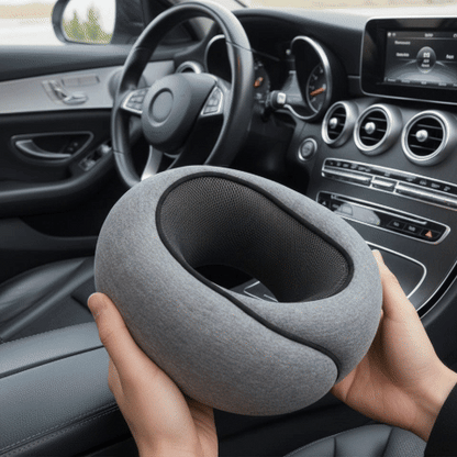 oreiller de voyage ergonomique compacte et léger animation confort automobile 