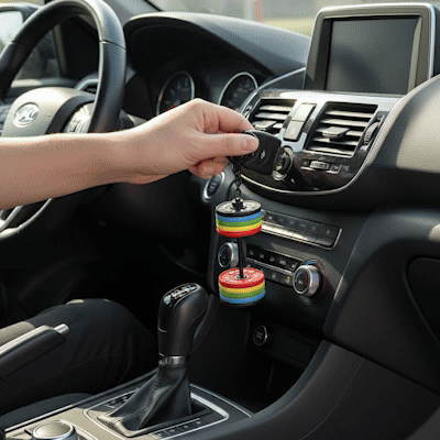 Porte clé voiture  passion fitness animation confort automobile 
