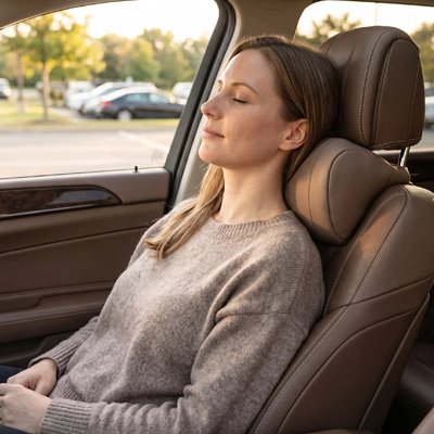Appui tete pour voiture Forme ergonomique cylindrique épouse parfaitement la courbure naturelle de la nuque