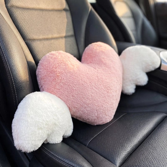 Coussin dos voiture rose doux et confortable