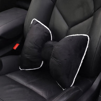 Coussin lombaire voiture  Revêtement en tissu peluche doux