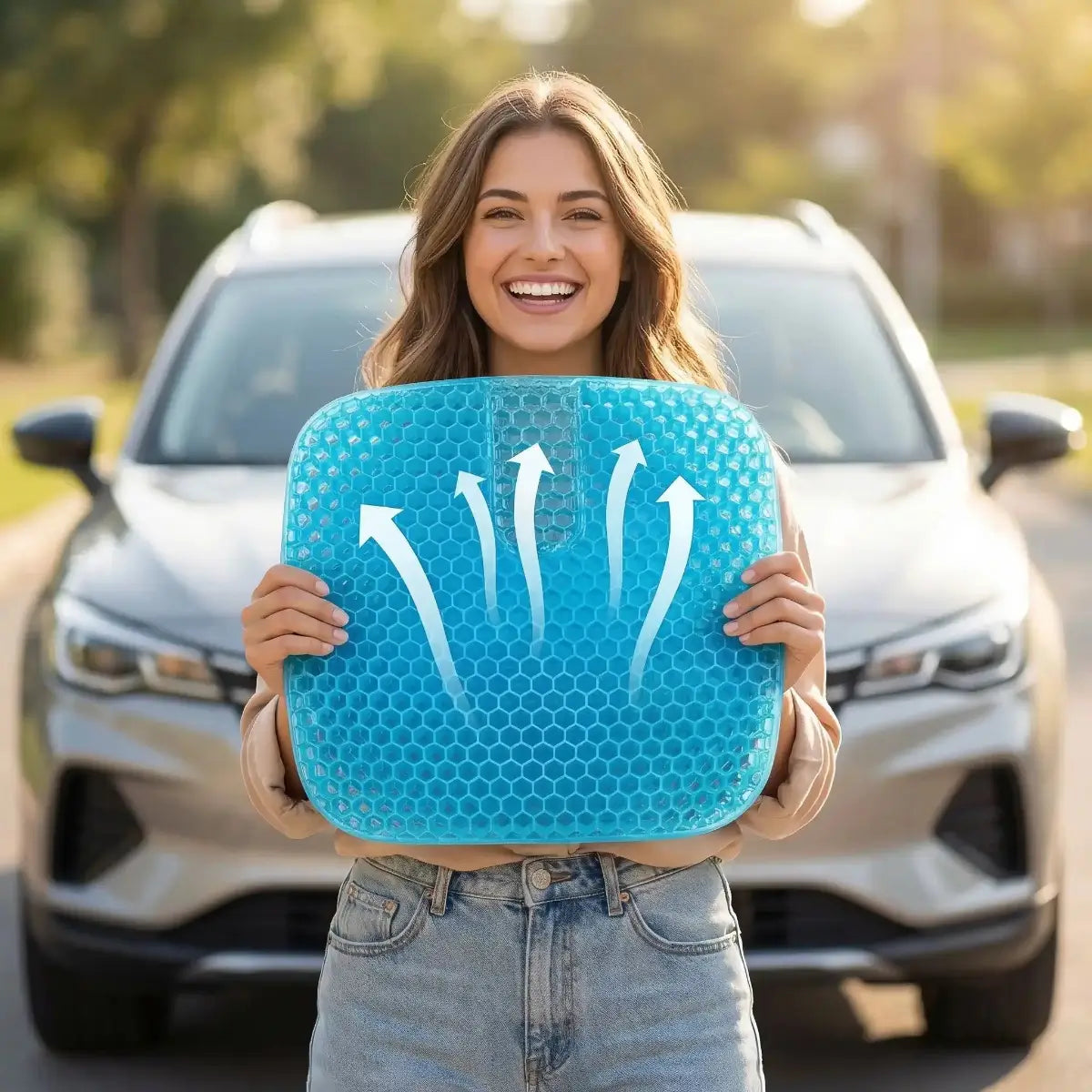 Coussin en Gel Fessier Voiture ComfortPro  gel rafraîchissant TPE transforme toute assise en havre de confort exceptionnel