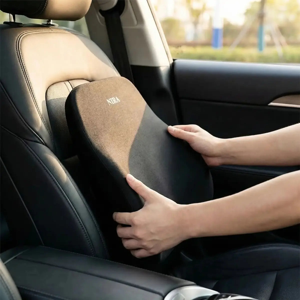 coussin lombaire voiture installation simple et raide 