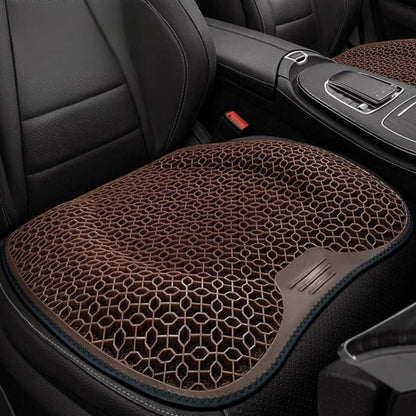 coussin voiture fessier marron en nid d'abeille