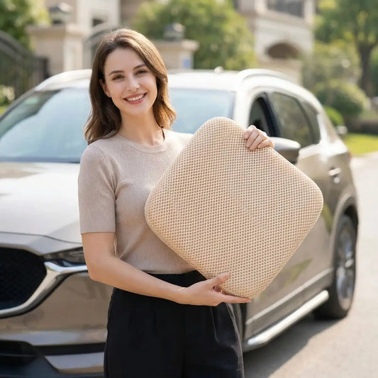 coussin voiture fessier  rehausseur de siège Portable respirant nid d'abeille mémoire coton 3D maille épaissie 