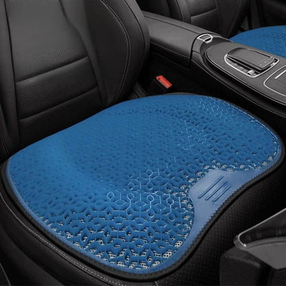 coussin voiture fessier bleu ciel en nid d'abeille respirant 