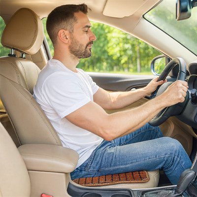 Couvre siege auto en perle micro-massage naturel pour détendre votre corps