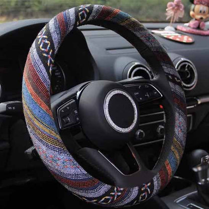 Couvre volant Maintien antidérapant  surface texturée fibres tissées