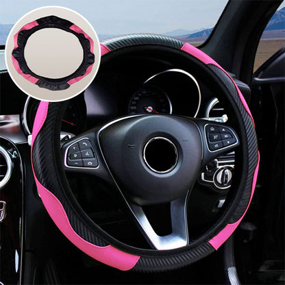 couvre volant en cuir voiture rose