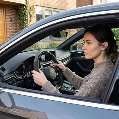 couvre volant cuir fibre carbone détail