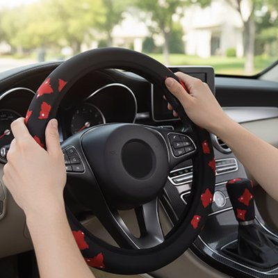 housse de volant de voiture Adaptable à la plupart des volants automobiles 