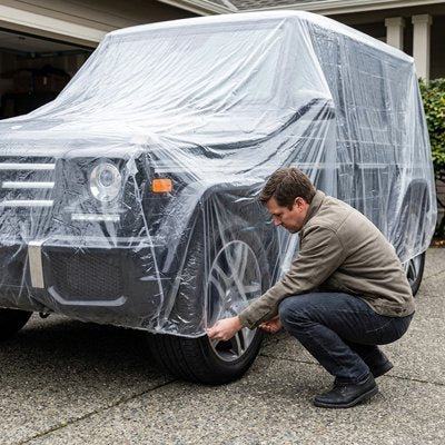 Housse voiture protection débris extérieurs
