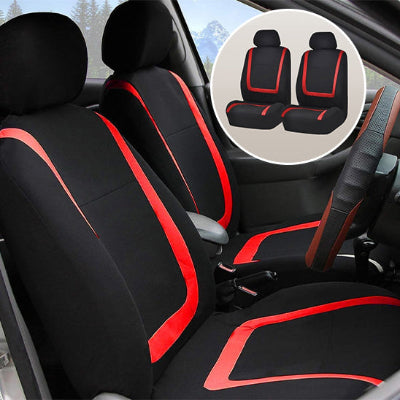 housse siege auto respirabilité rouge noir 