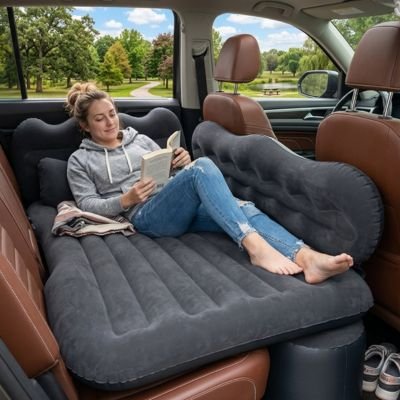Matelas gonflable pour voiture Compact une fois dégonflé Rangement minimal dans le coffre quand non utilisé