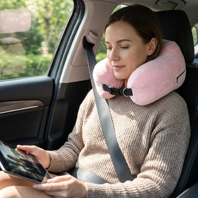 Oreiller de voyage coussin cervicale voiture Forme ergonomique en U