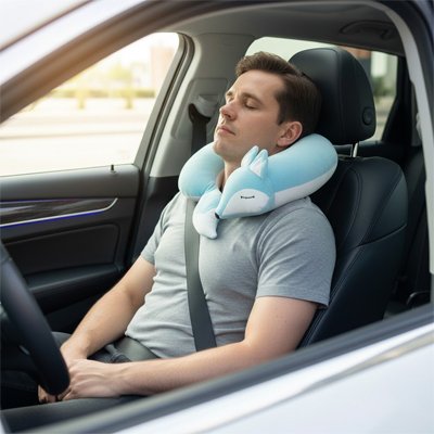 Oreiller de voyage  maintient tête pour éviter douleurs