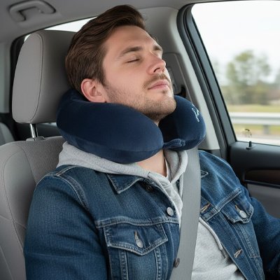 Oreiller de voyage Mousse à mémoire de forme adapte morphologie 