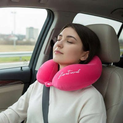 Oreiller de voyage Polyvalent Rose