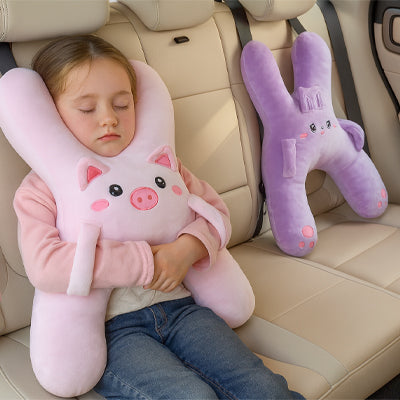oreiller de voyage rose