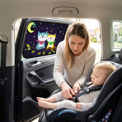 Pare soleil voiture bébé  Motifs ludiques et apaisants