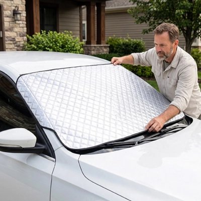 Pare-soleil voiture pare-brise avant voiture ordinaire=220cm*140cm Format universel