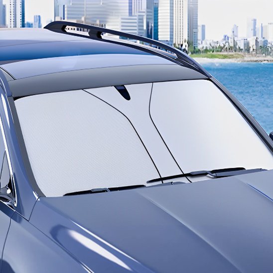 Pare soleil voiture Surface argentée  double couche assurant  isolation thermique optimale