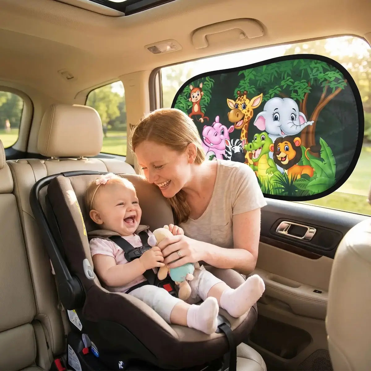 Pare-Soleil Voiture Bébé Magnétique bébé heureux