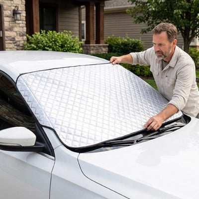 pare soleil voiture pare brise avant durable couverture neige/soleil pour pare-brise de voiture.