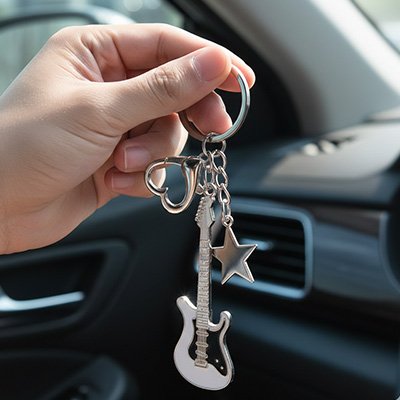  porte clef voiture Thématique musicale Accessoire idéal pour passionnés de musique et guitaristes