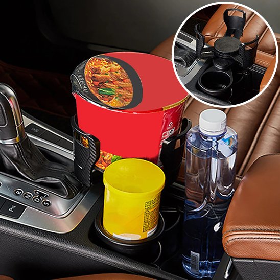Porte gobelet voiture Finition carbone  Revêtement aspect carbone