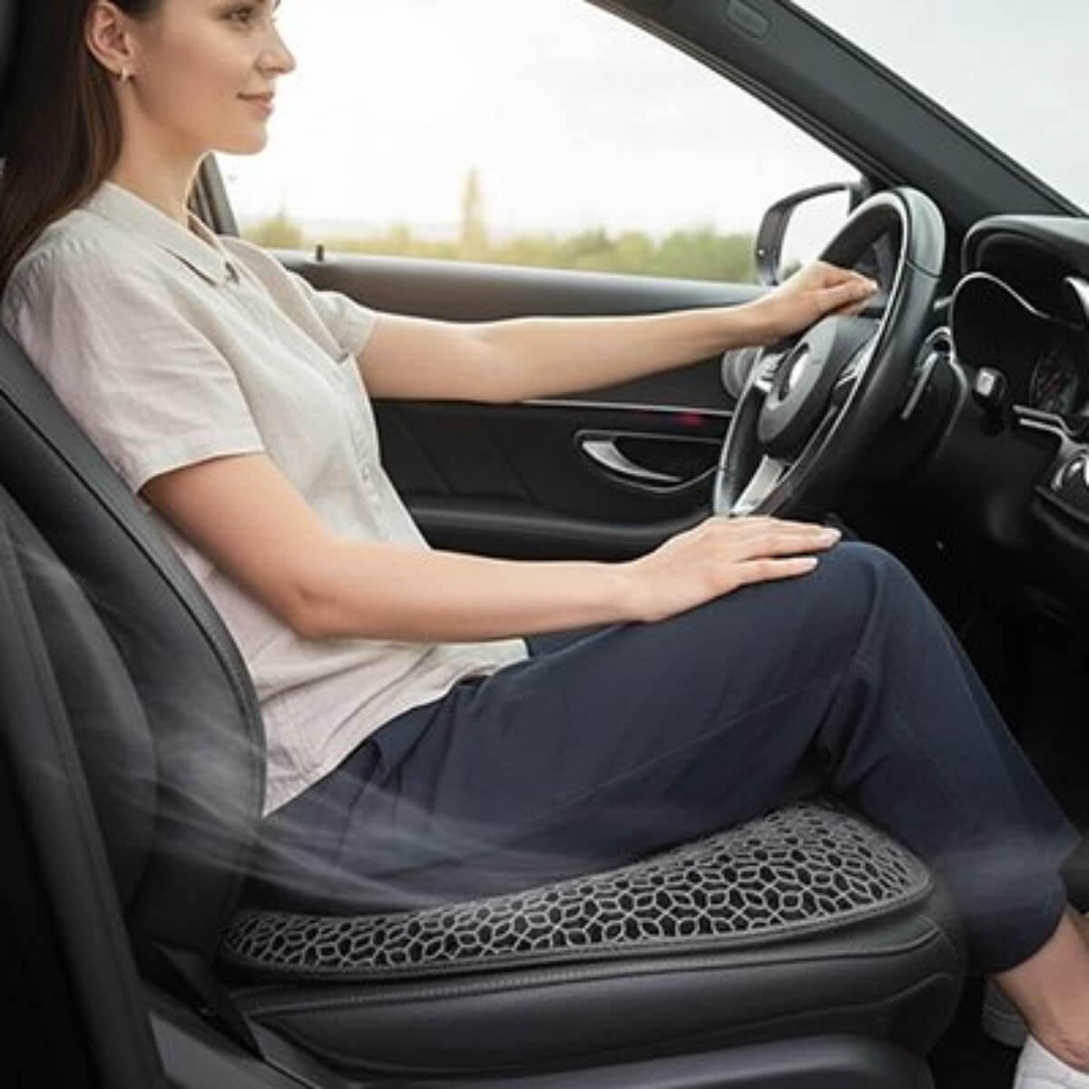 Coussin voiture ErgoComfort conception  nid abeille