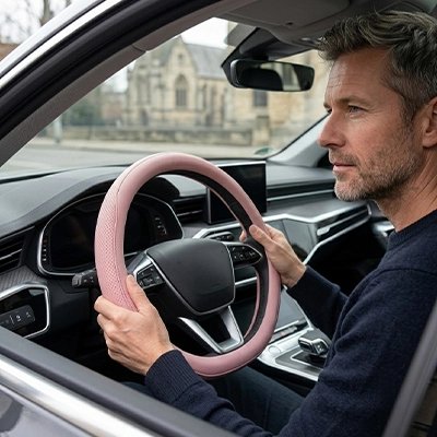  protège volant voiture en cuir Napa perforé