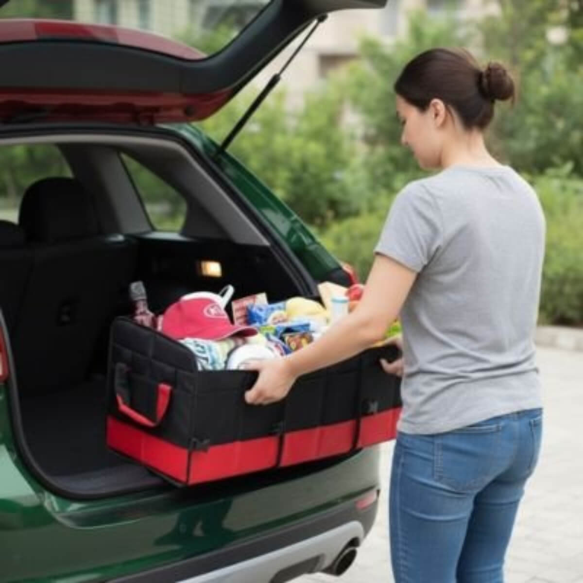 Rangement coffre voiture plusieurs compatiments pratique