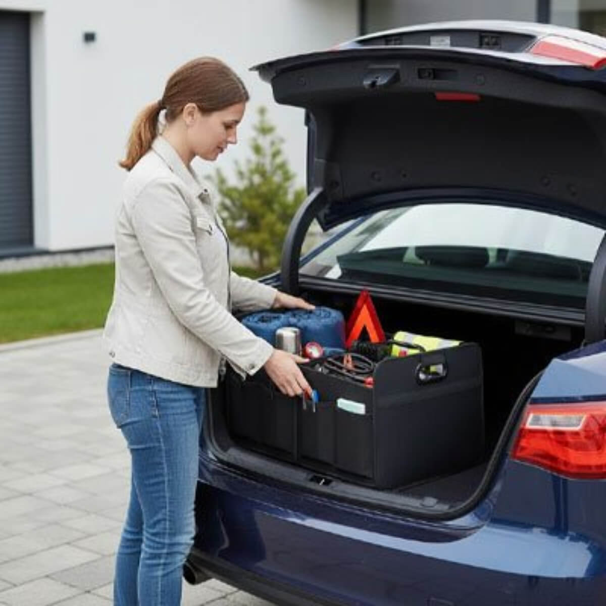 Rangement coffre voiture rigide Stabilité antidérapante Base conçue pour rester en place pendant les trajets et éviter les renversements