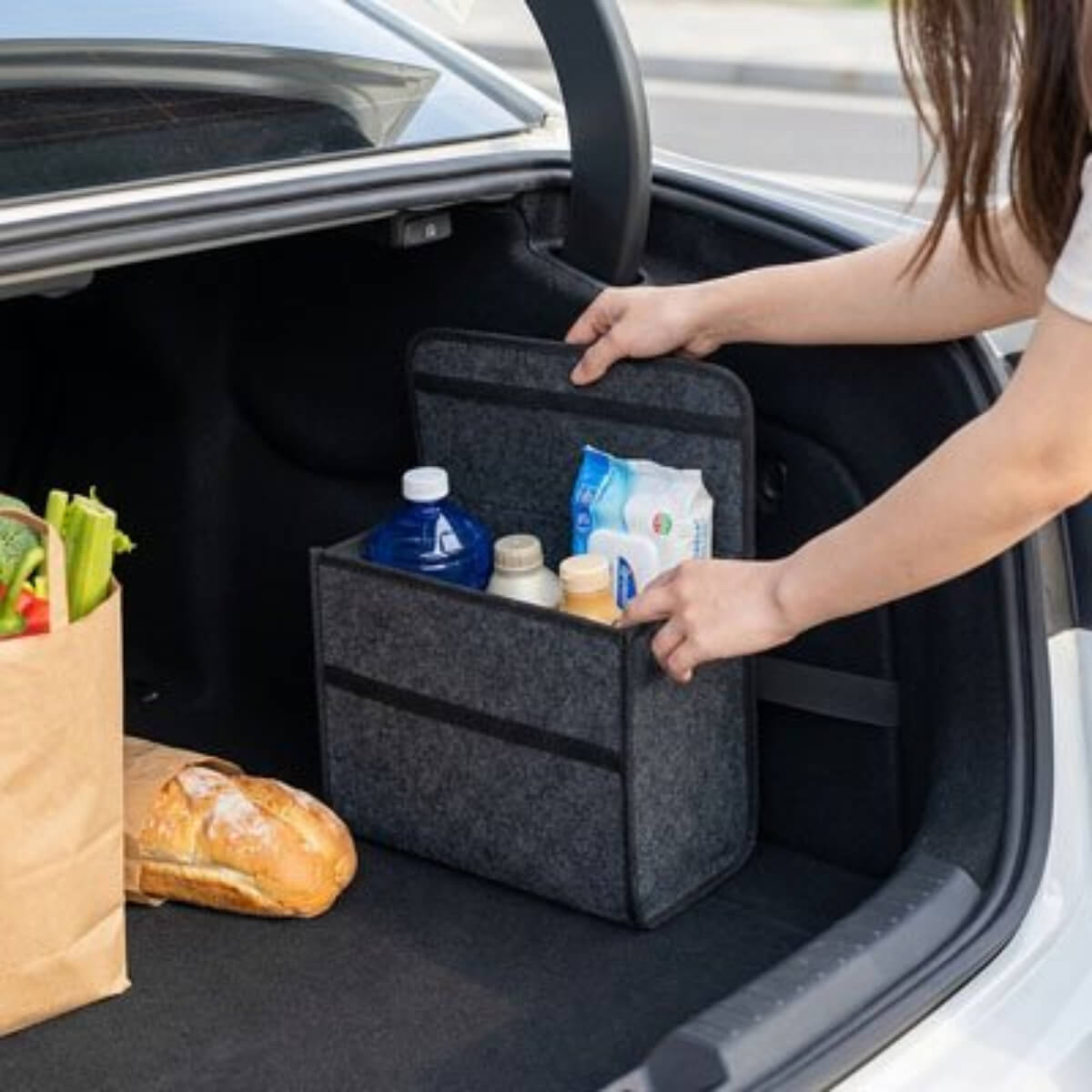 Rangement coffre voiture Structure rigide et pliable maintient la forme même vide et se range facilement quand non utilisé