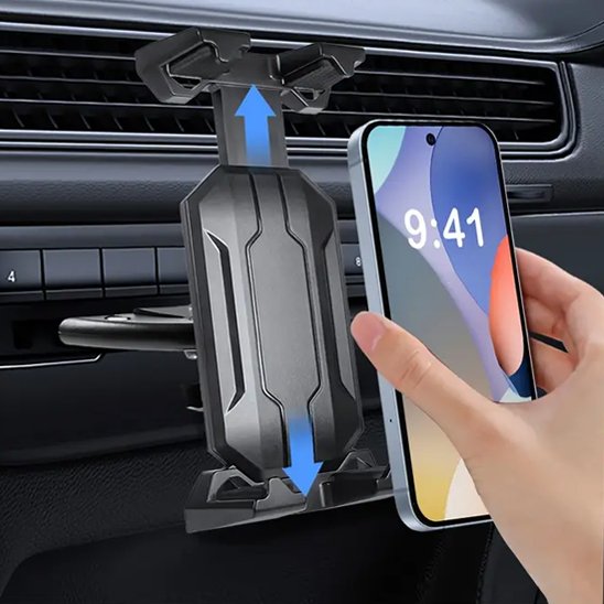 Support tablette voiture Fixation par clips sur grille d'aération